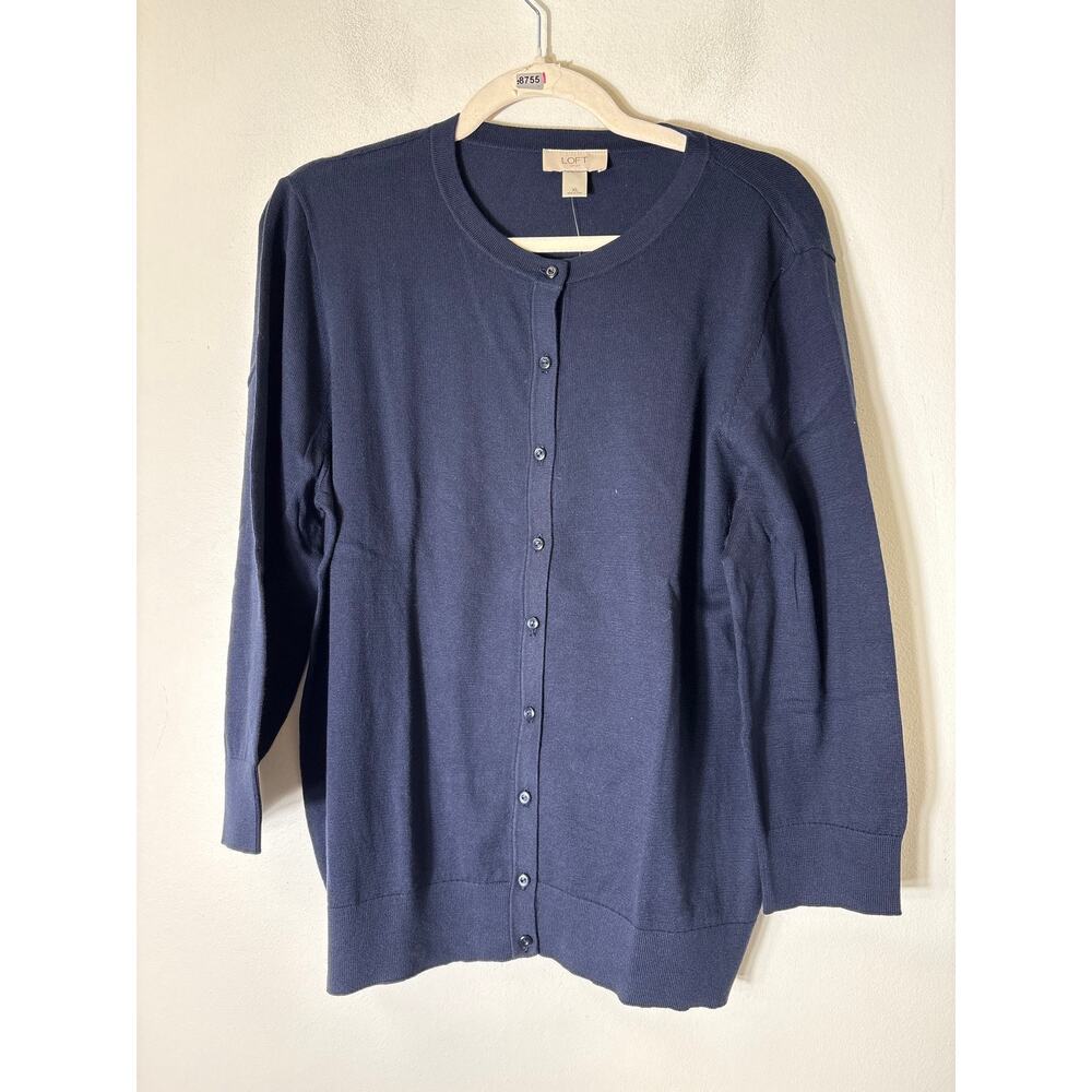 NWT Loft Navy Cardigan Sz XL